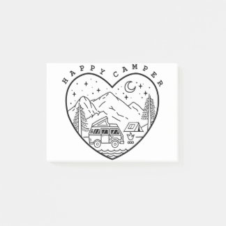 Bloco De Notas Happy Camper Doodle