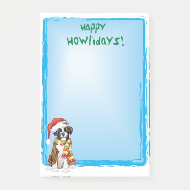 Bloco De Notas Happy Howlidays Boxer (Frente)