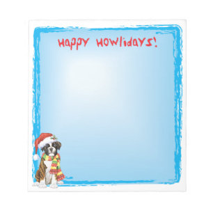Bloco De Notas Happy Howlidays Boxer