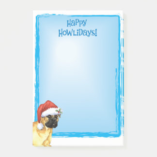 Bloco De Notas Happy Howlidays Bullmastiff