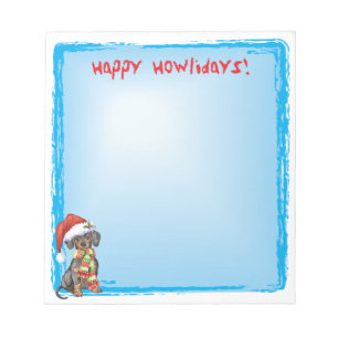 Bloco De Notas Happy Howlidays Dachshund