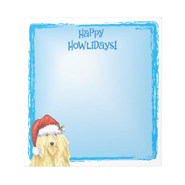 Bloco De Notas Happy Howlidays Komondor (Frente)