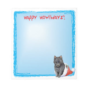 Bloco De Notas Happy Howlidays Schipperke