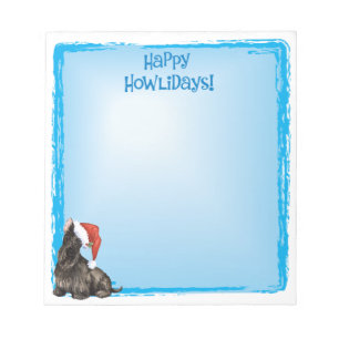 Bloco De Notas Happy Howlidays Scottish Terrier
