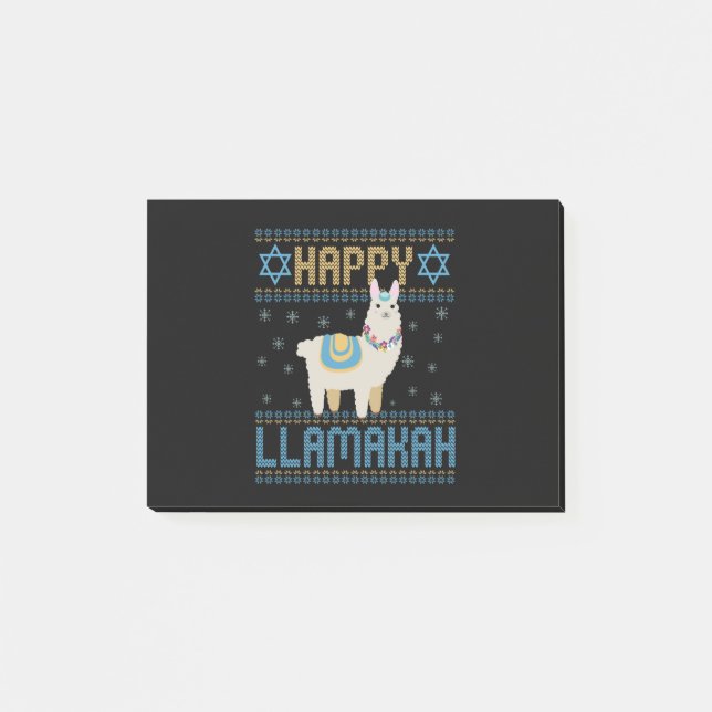 Bloco De Notas Happy Lamakah Funny Judeu Hanukkah Lama Gift (Frente)
