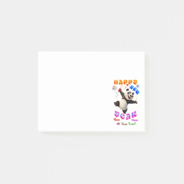 Bloco De Notas Happy New Year Turn Over A New Leaf (Frente)