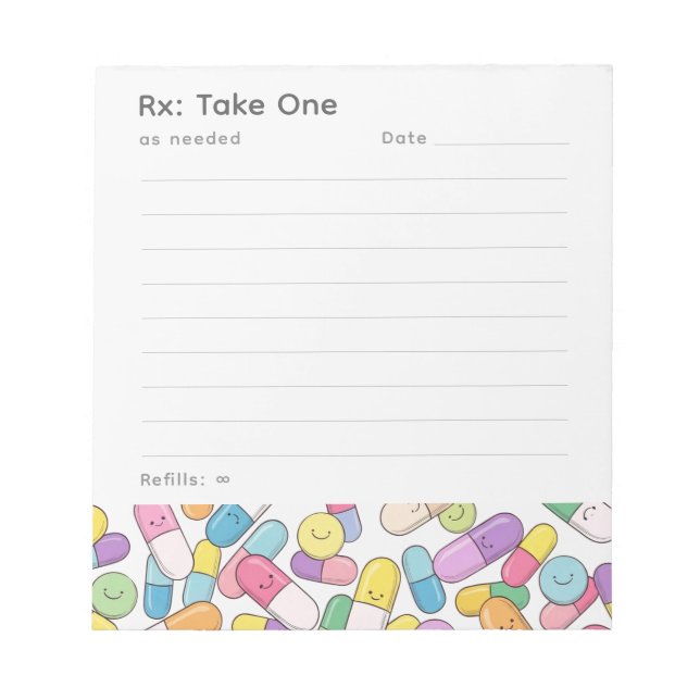 Bloco De Notas Happy Pills - Note Pad (Frente)