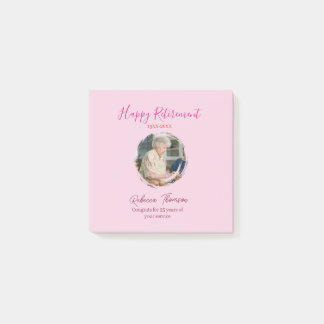 Bloco De Notas Happy retirement year name circle photo retired