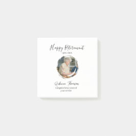 Bloco De Notas Happy retirement year name circle photo retired