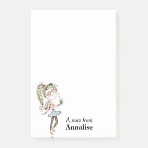 Bloco De Notas Happy Teen Girl Personalizada