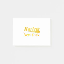 Bloco De Notas Harlem New York Dourado