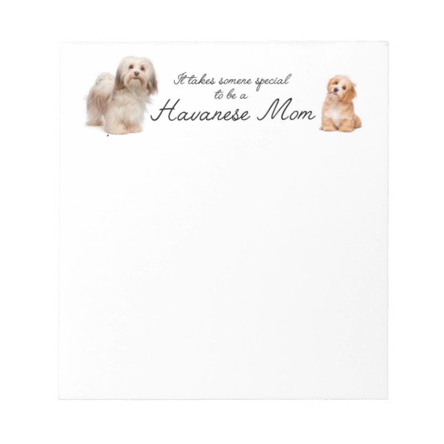 Bloco De Notas Havanese Mãe Notepad (Frente)