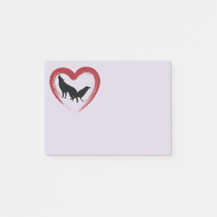 Bloco De Notas Heart Wolf e Raven