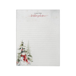 Bloco De Notas Hearthlight Notes Winter Snowman Personalized