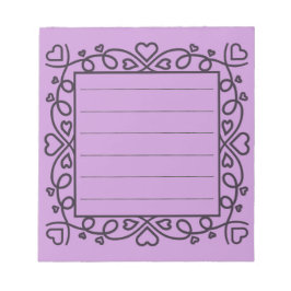 Bloco De Notas Hearts Border
