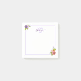 Bloco De Notas Hebraico Monograma SHIN Floral Personalizado