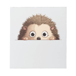 Bloco De Notas Hedgehog Peeking Bonito Adorável Animal Engraçado