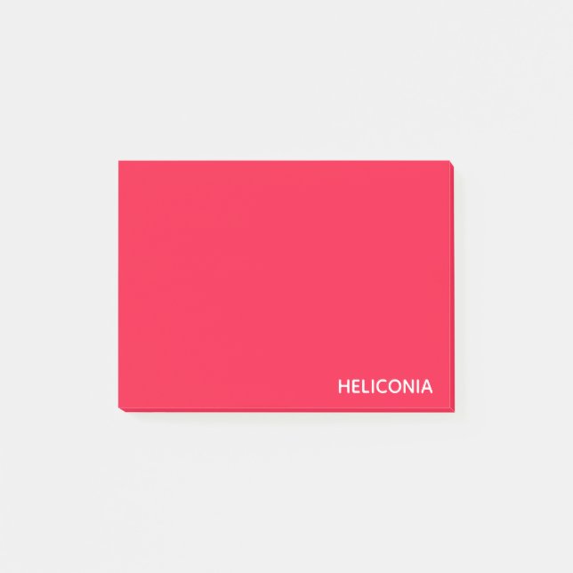 Bloco De Notas Heliconia red color name (Frente)