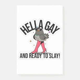 Bloco De Notas Hella Gay e pronta para jogar LGBTQ Engraçado