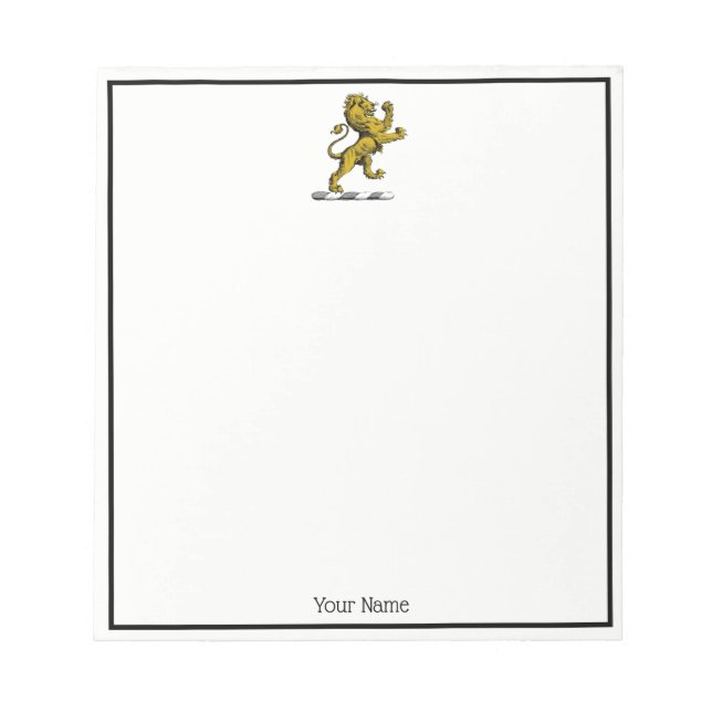 Bloco De Notas Heraldic Lion Standcrest Emblem C (Frente)
