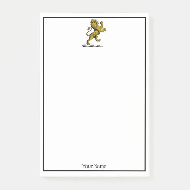 Bloco De Notas Heraldic Lion Standcrest Emblem C (Frente)