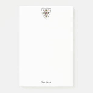 Bloco De Notas Heraldic Vintage 4 Abelhas rolam em blindagem Wt