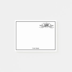 Bloco De Notas Heráldica Crown Crown Swords Sabers Emblem Crest