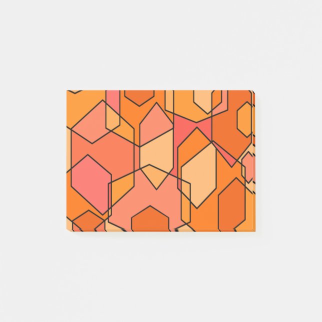 Bloco De Notas Hexagon Bauhaus - Orange (Frente)