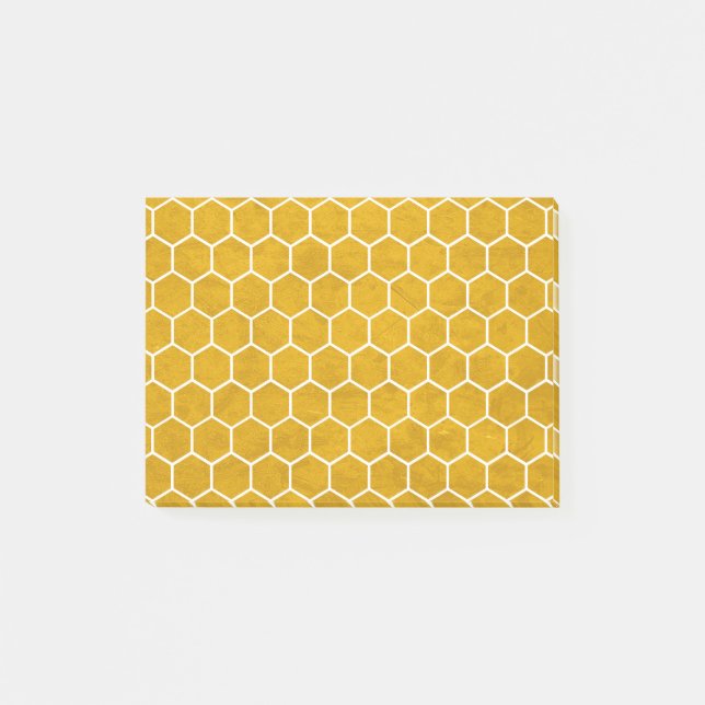 Bloco De Notas Hexagonal Hexagonal Amarelo (Frente)