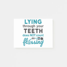 Bloco De Notas Higiene Dentária Deitada Por Dentes Sem Foguete