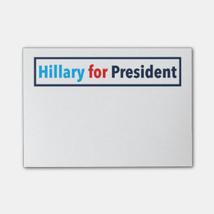 Bloco De Notas Hillary para o presidente (escolha sua própria