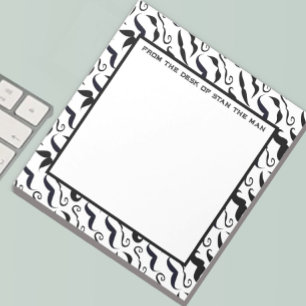 Bloco De Notas Hipster Mustache Vintage Retro