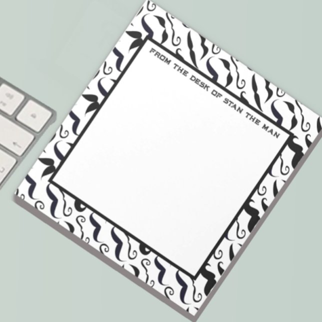 Bloco De Notas Hipster Mustache Vintage Retro (Criador carregado)