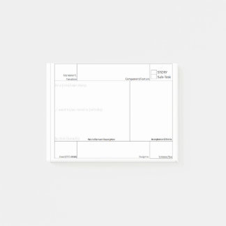 Bloco De Notas História ágil do auxílio do planeamento da
