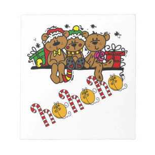Bloco De Notas Ho Ho Ho Teddy Bears