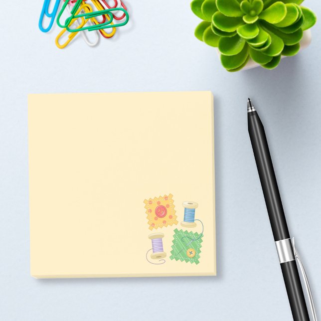 Bloco De Notas Hobby do Artesanato de costura em amarelo (Criador carregado)