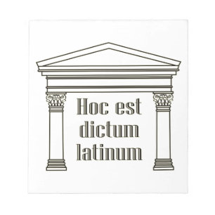 Bloco De Notas Hoc est dictum latinum - engraçado latim dizendo