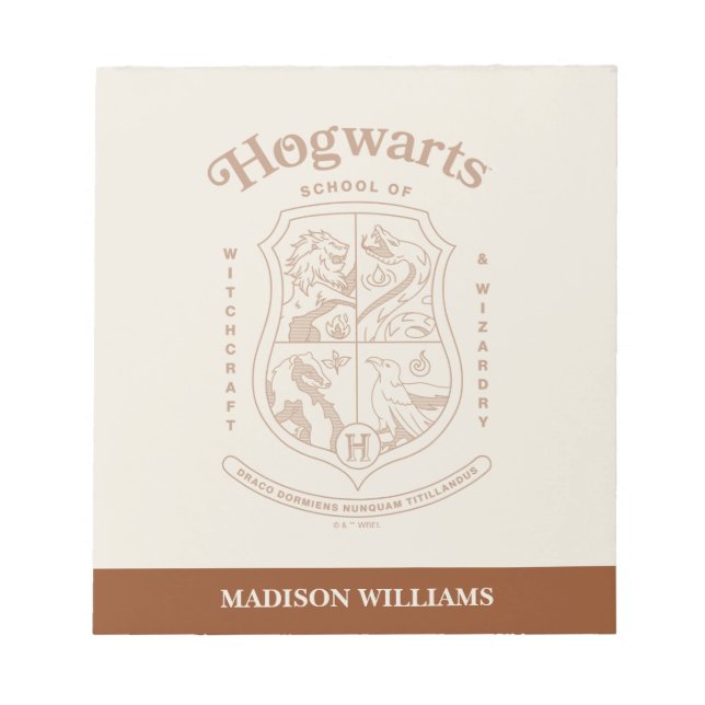 Bloco De Notas HOGWARTS™ School of Witchcraft and Wizardry Crest (Frente)