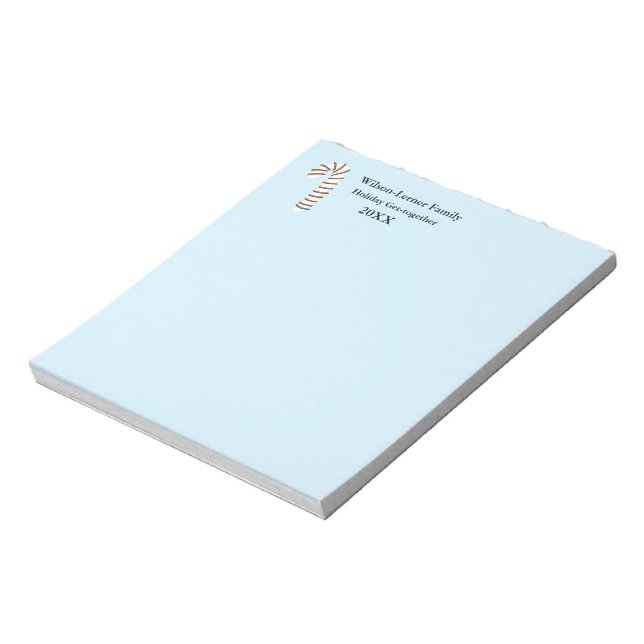 Bloco De Notas Holiday Season Artística Candy Cane (Invertido)