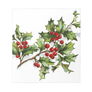 Bloco De Notas Holly Berries 001