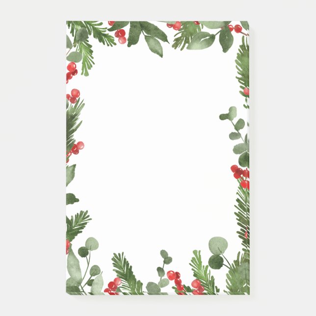 Bloco De Notas Holly deixa o Natal do Berry Vermelho (Frente)
