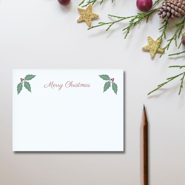 Bloco De Notas Holly e Feliz Natal (Holly & Merry Christmas Post-it Notes)
