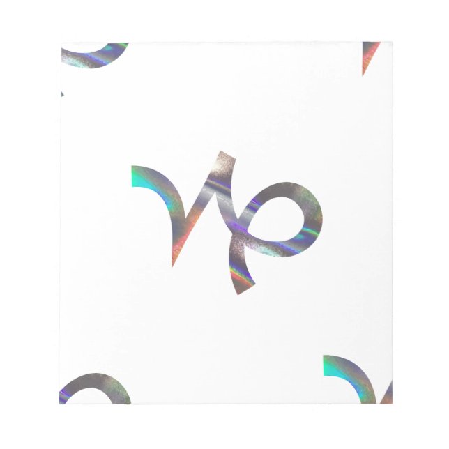 Bloco De Notas holograma Capricórnio (Frente)