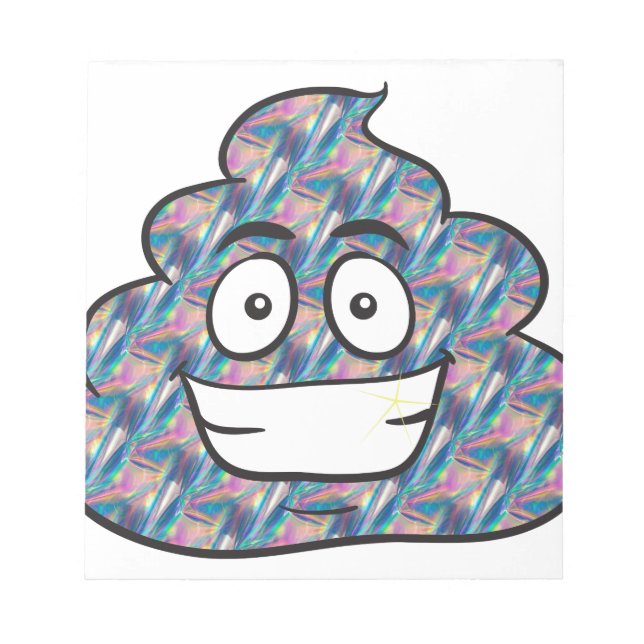 Bloco De Notas holograma poop emoji (Frente)