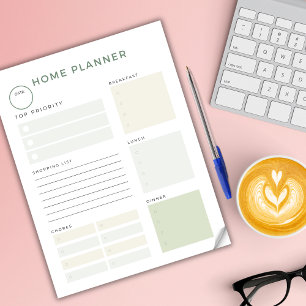 Bloco De Notas Home Planner To Do Listar Classifica As Refeições 