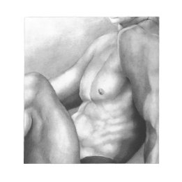 Bloco De Notas Homem Belo Desenho De Arte Fina De Nu-masculino Le