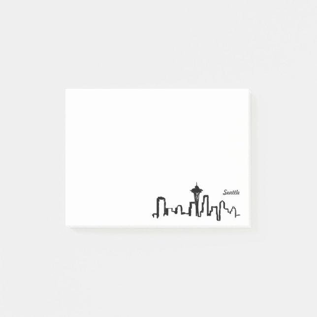Bloco De Notas horizonte de seattle a preto (Frente)