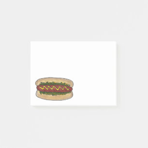 Bloco De Notas Hot Dog Hotdog com Mostarda Relaxe Foodie Posta