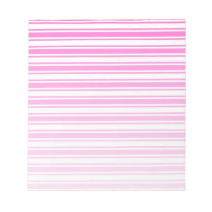 Bloco De Notas Hot pink and white candy stripes