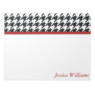 Bloco De Notas Houndstooth na moda